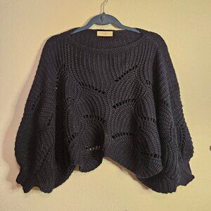 Knit Cropped Baggy Sweater